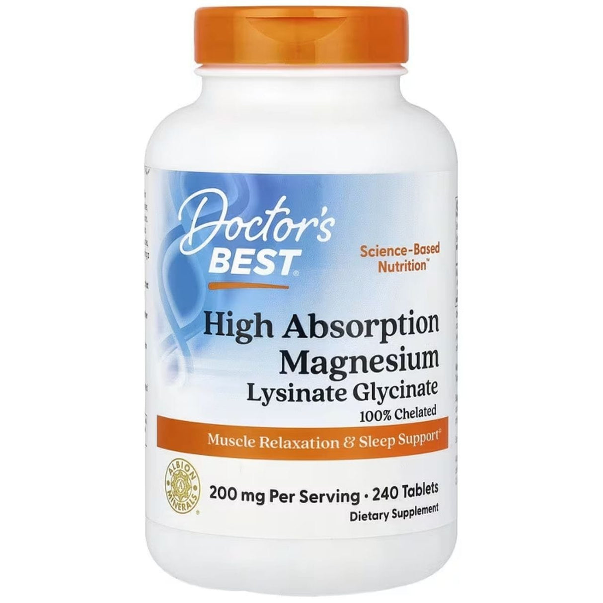 Doctor's Best Magnesium met hoge absorptie 100 mg - 240 tabletten
