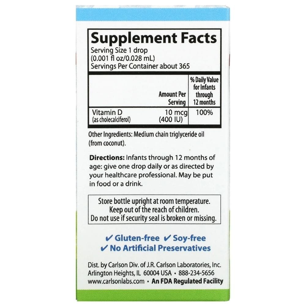 Carlson Labs Baby's Super Daily D3 400 IU - 10.3 ml