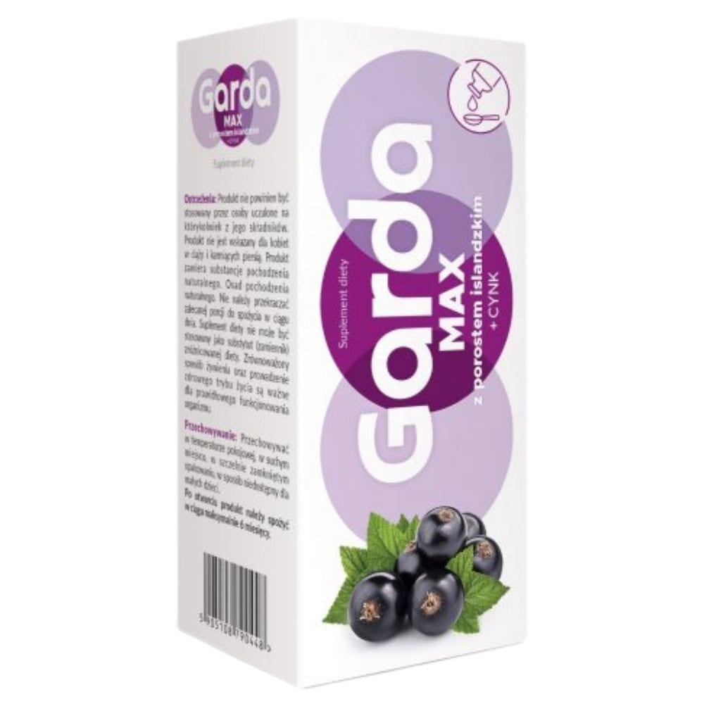 Garda MAX with Icelandic Moss + Zinc, Blackcurrant - 120 ml