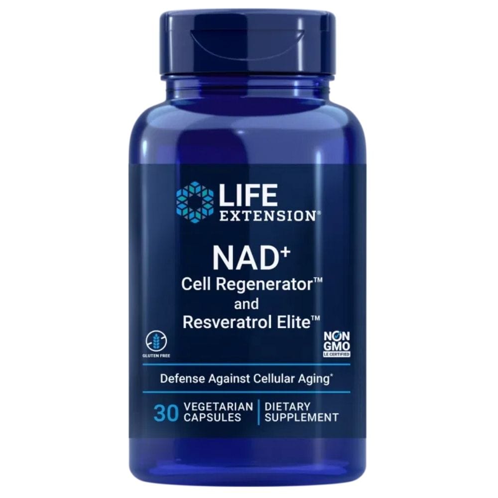 Life Extension NAD+ Cell Regenerator™ and Resveratrol Elite™ 300 mg - 30 Veg Capsules