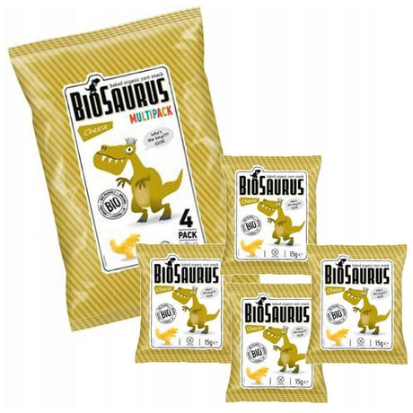 McLloyd's BioSaurus Gluten Free Cheese Corn Crisps - 4x15 g