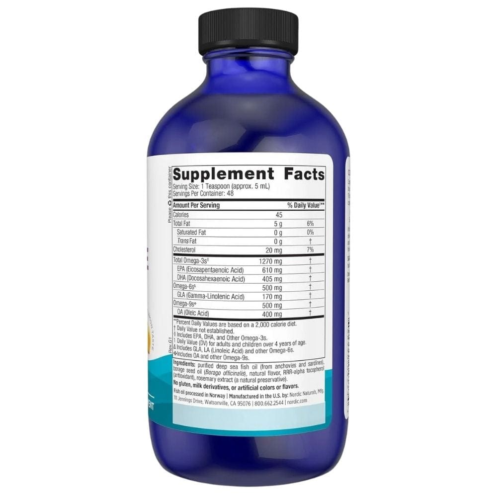 Nordic Naturals Complete Omega 3,6,9, Lemon - 237 ml