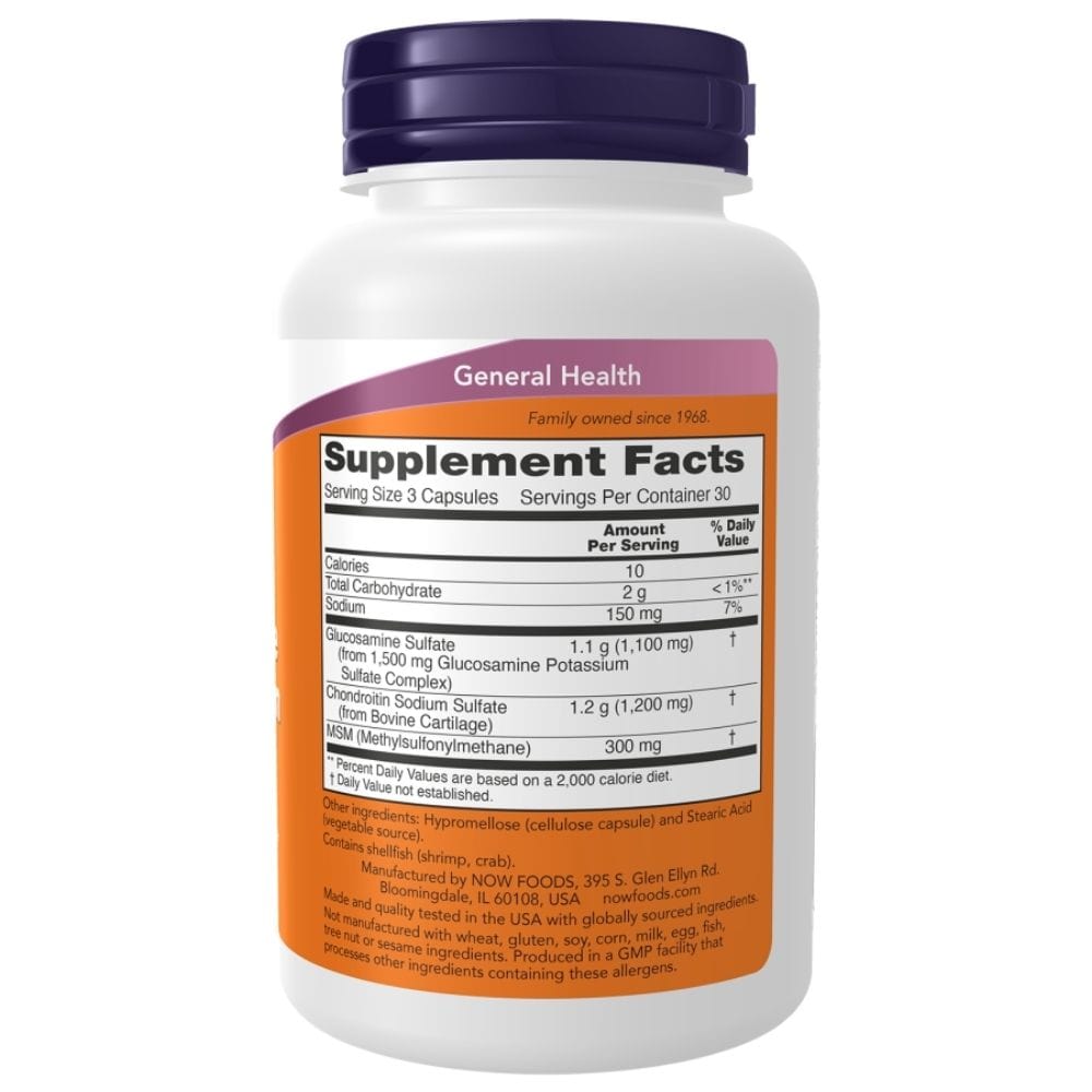 Now Foods Glucosamine & Chondroitin with MSM - 90 Capsules