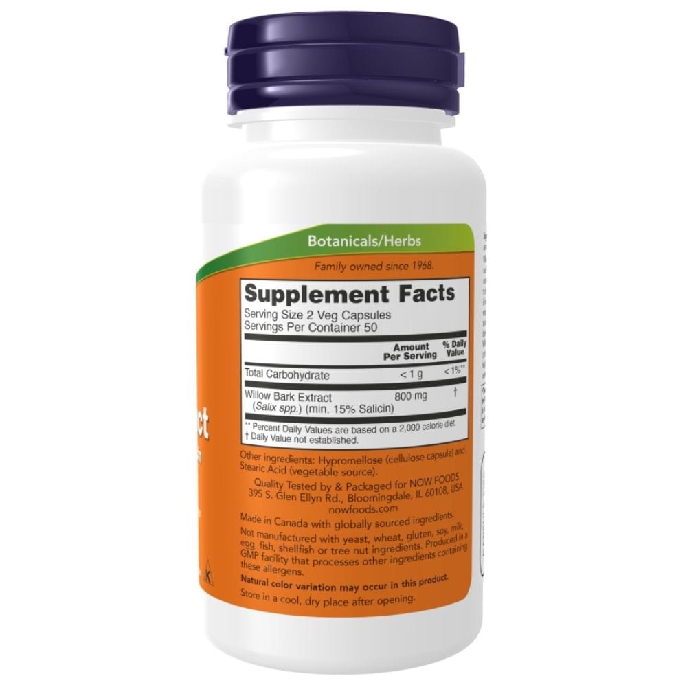 Now Foods Willow Bark Extract 400 mg - 100 Capsules