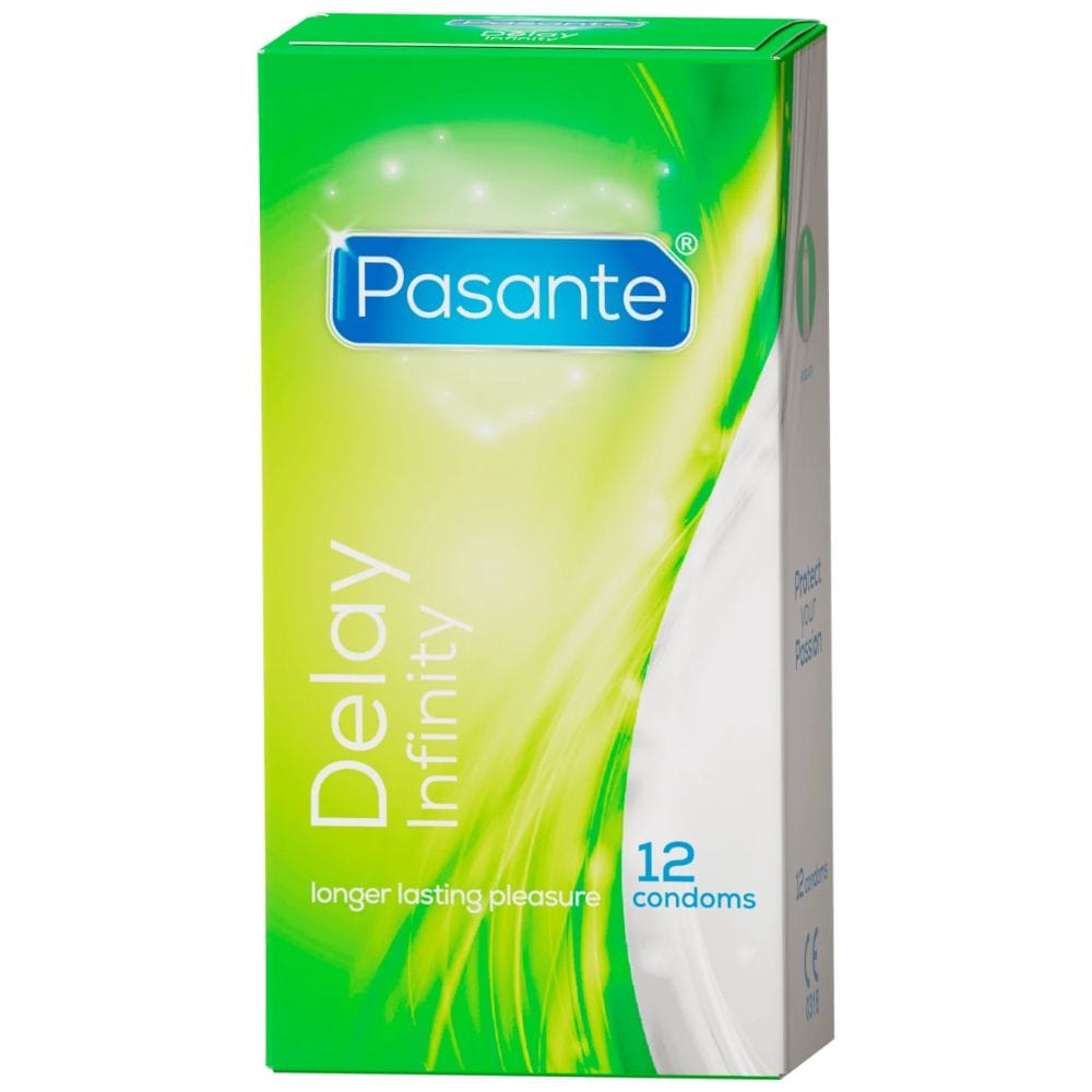 Pasante Delay Infinity Condoms - 12 Pieces