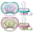 Philips Avent Ultra Air Pacifier, 0-6 Months, Girl - 2 Pieces