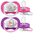 Philips Avent Ultra Air Pacifier, 6-18 Months, Girl - 2 Pieces