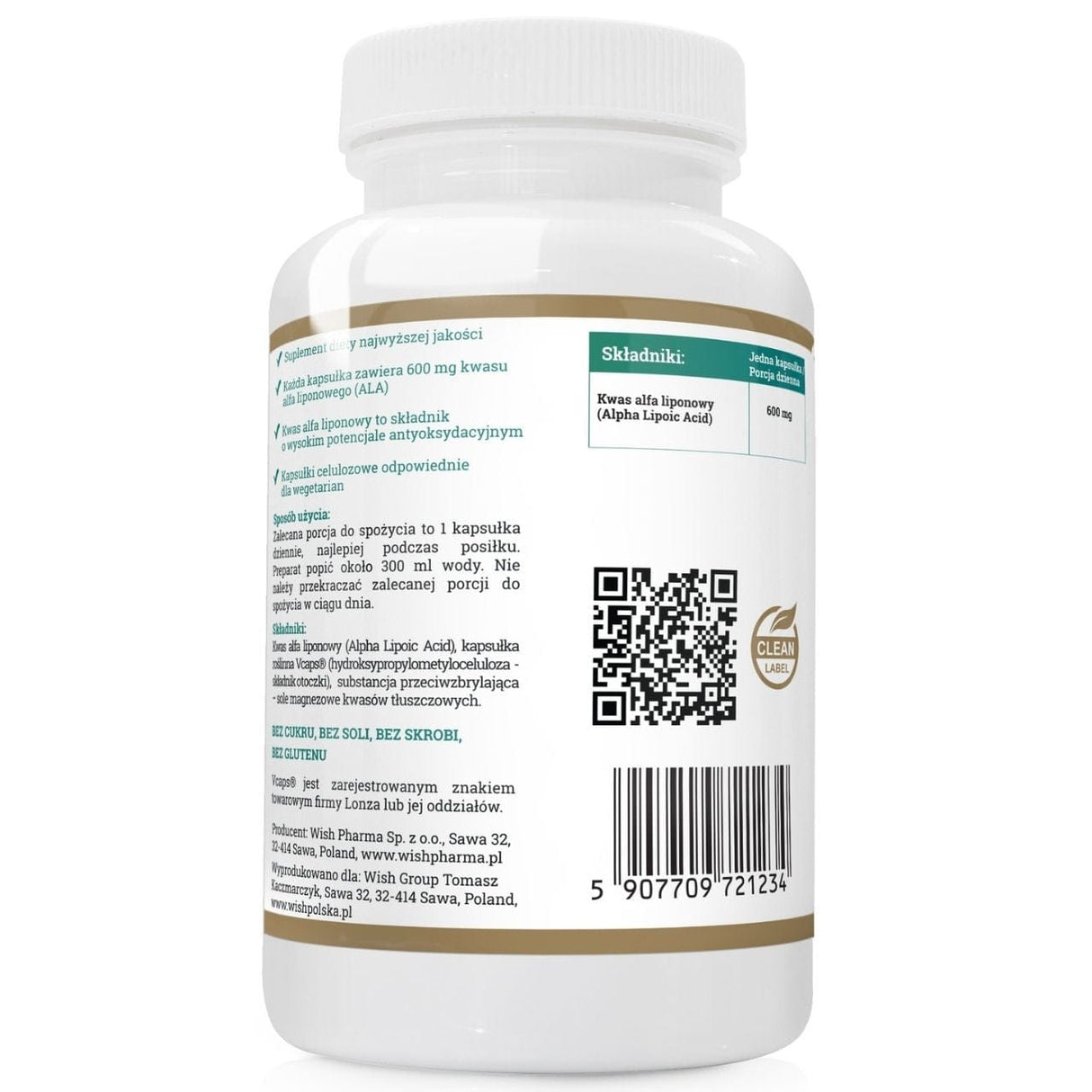 Progress Labs Alpha Lipoic Acid (ALA) 600 mg - 60 Capsules