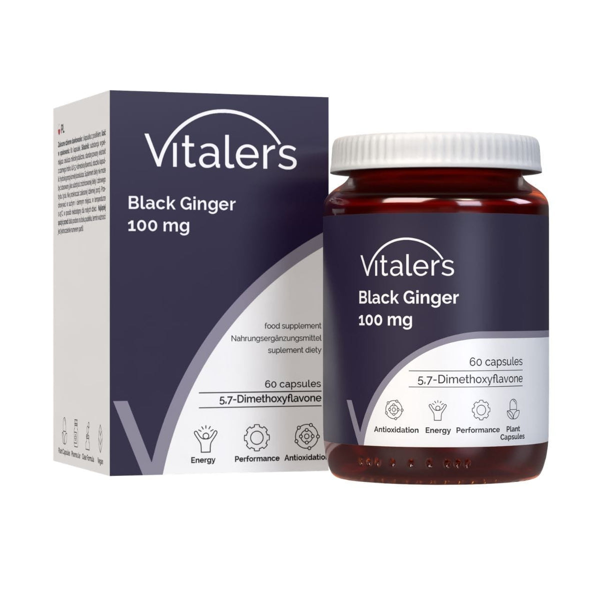 Vitaler's Black Ginger 100 mg - 60 Capsules