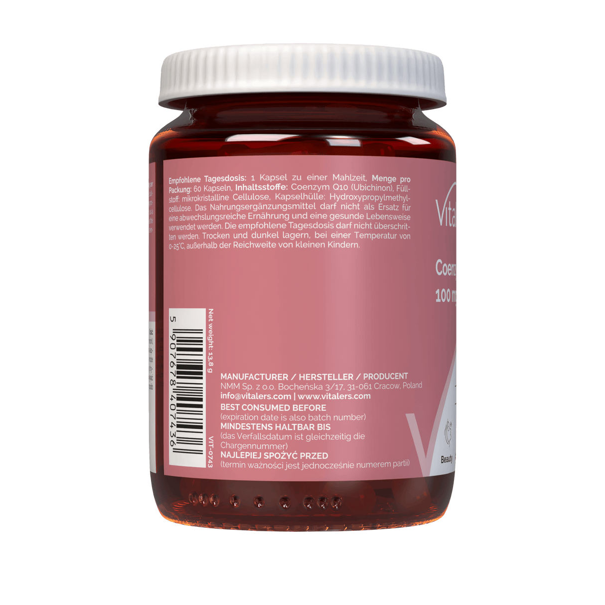 Vitaler's Coenzyme Q10 100 mg - 60 Capsules