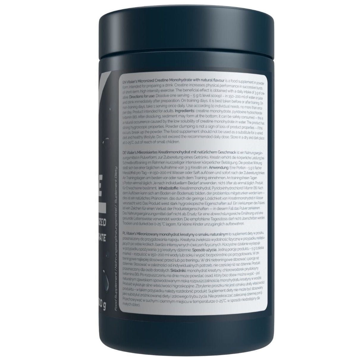 Vitaler's Sport Micronized Creatine Monohydrate 5000 mg - 500 g
