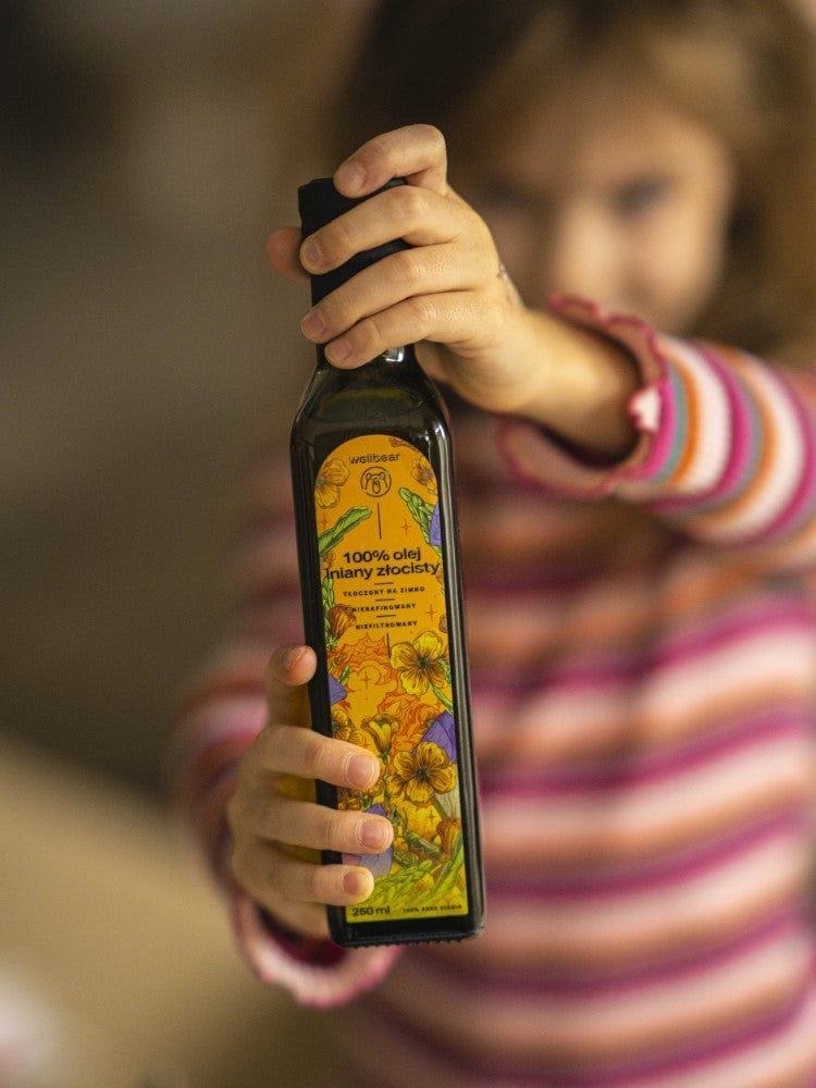 Wellbear Golden Flaxseed Oil Cold Pressed - 250 ml