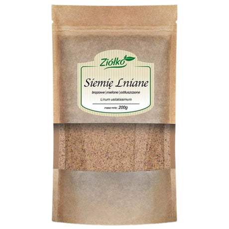 Ziółko Brown Flaxseed, Ground, Defatted - 200 g