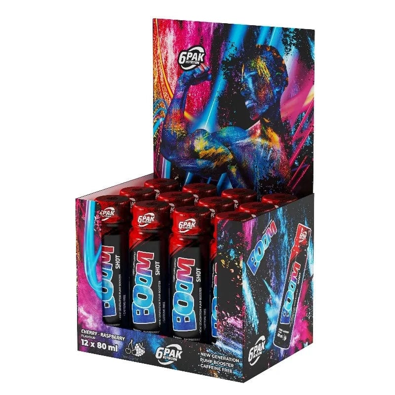 6PAK Boom Shot, Cherry - Raspberry Flavour - 12 Pieces