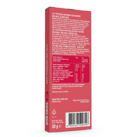 Bob Snail Appel & St RAW Bes Snack zonder toegevoegde suiker - 30 g