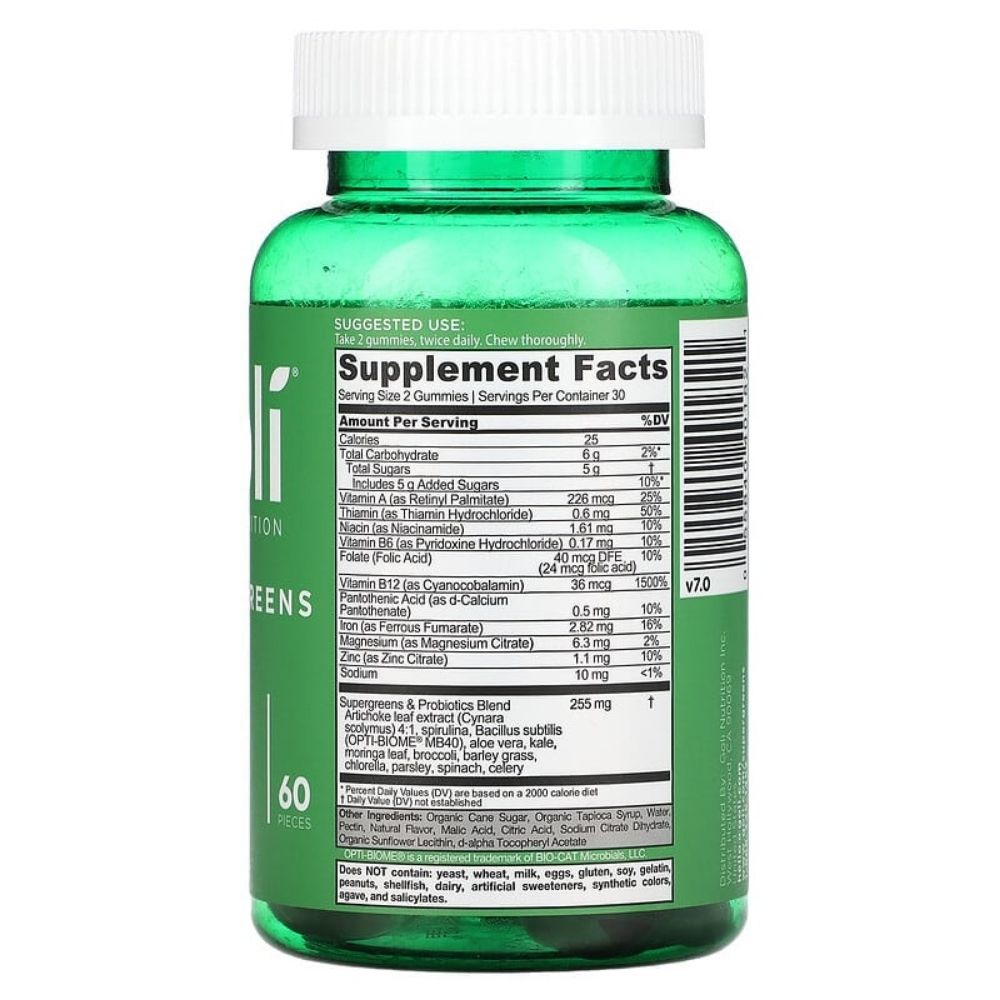 Goli Nutrition Supergreens Gummies - 60 Gummies