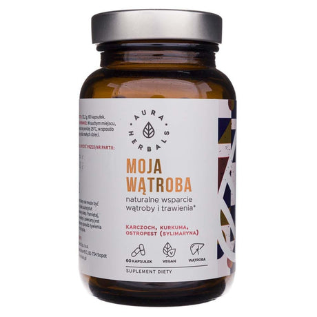 Aura Herbals Liver Support – Artichoke, Milk Thistle, Turmeric - 60 Capsules