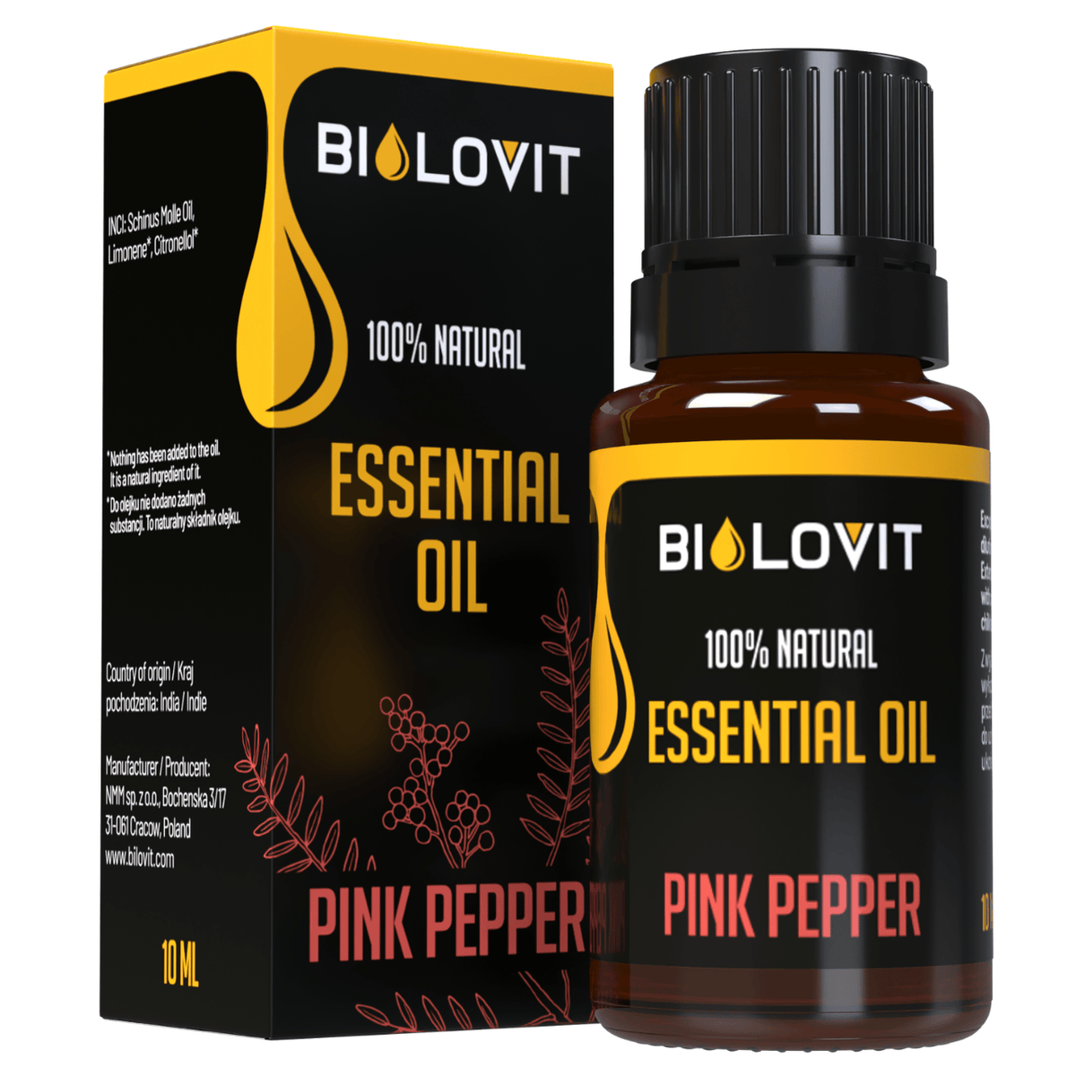 Bilovit Pink Pepper Essential Oil - 10 ml