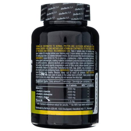 BioTech USA BCAA + B6 - 100 Tablets