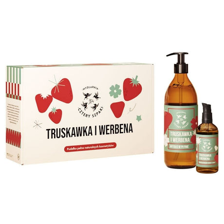 Cztery Szpaki Strawberry and Verbena Duet: Body Oil + Liquid Soap