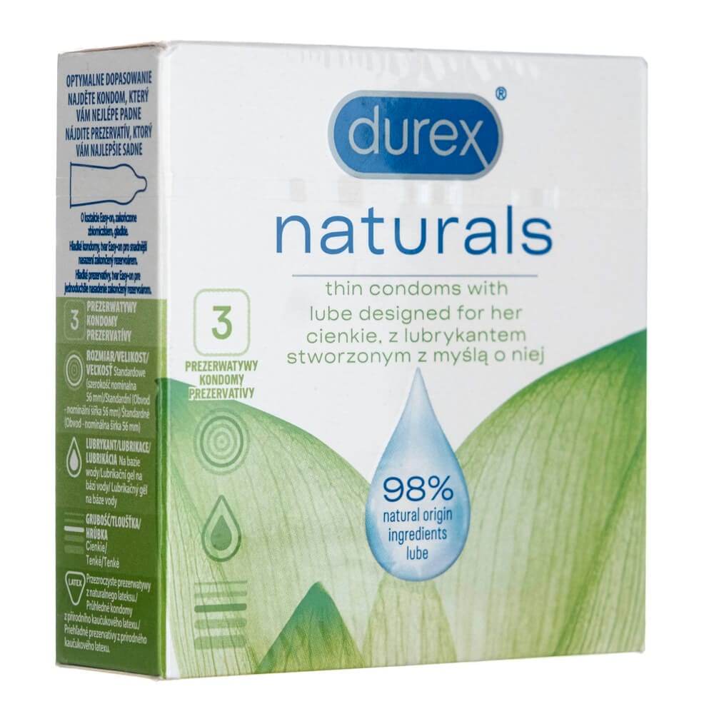 Durex Naturals Condoms - 3 pieces