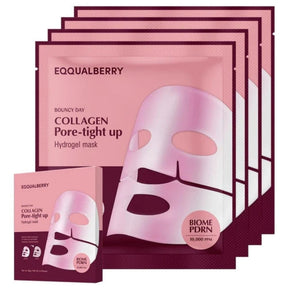 EQQUALBERRY Collagen Pore-Tight up Hydrogel Mask - 4 Pieces