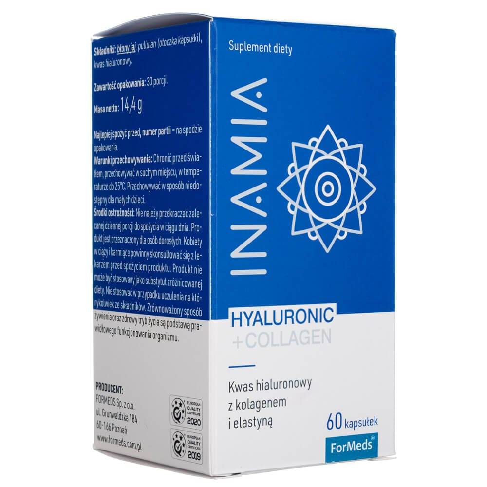 Formeds INAMIA Hyaluronic Acid with Collagen and Elastin - 60 Capsules