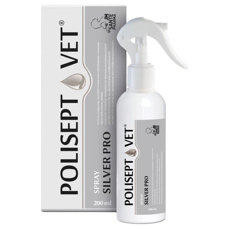 JM Sante Polisept Vet Spray Silver Pro for Wounds for Dogs and Cats - 200 ml