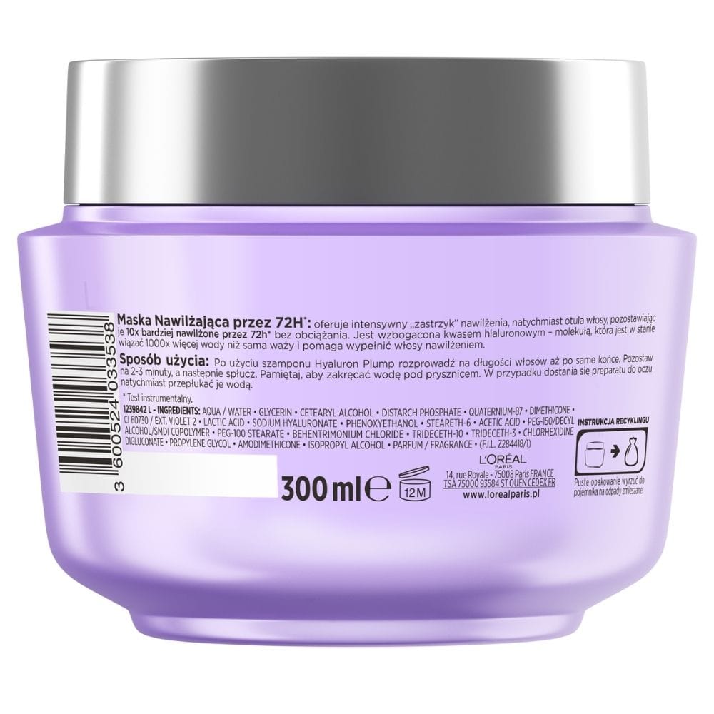 L'Oréal Paris Elseve Hyaluron Plump Hair Mask - 300 ml