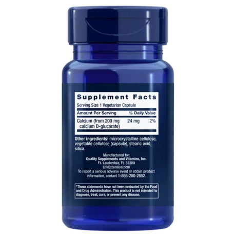 Life Extension Calcium D-Glucarate 200 mg - 60 Capsules
