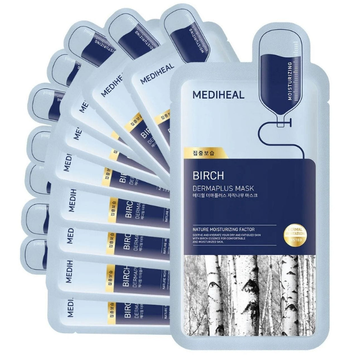 Mediheal Dermaplus Birch Nourishing Sheet Mask - 10 Pieces