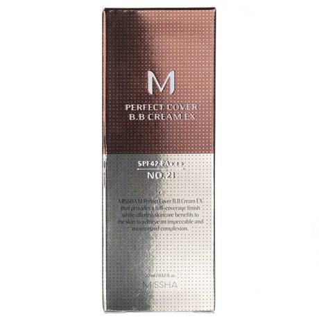 Missha M Perfect Cover B.B Cream SPF 42 PA+++ NO.21 Light Beige - 20 ml