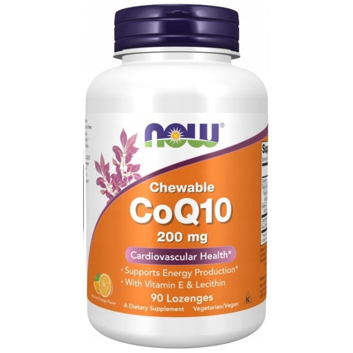Now Foods CoQ10 200 mg, Orange - 90 Lozenges