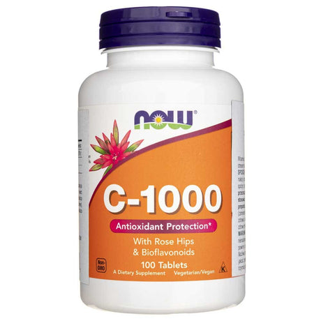 Now Foods Vitamin C-1000 with Rose Hips & Bioflavonoids - 100 Tablets