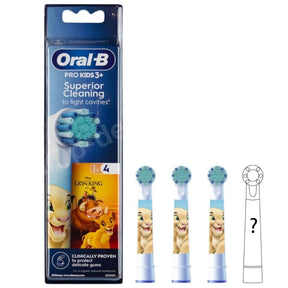 Oral-B Heads Electric Toothbrush Heads, Lion King - 4 Pieces