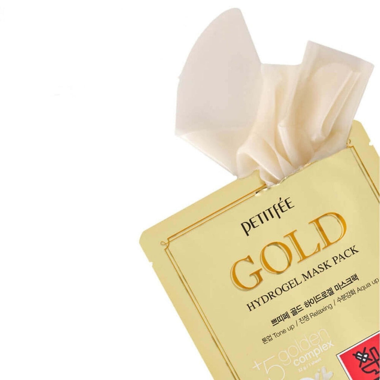 Petitfee Gold Hydrogel Mask with Gold and Ginseng Extract - 5 Pieces