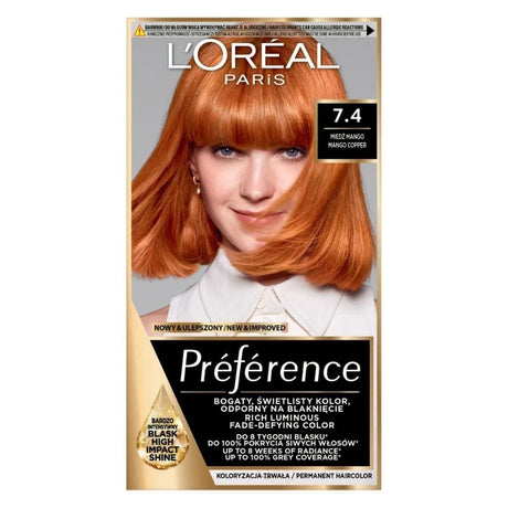 Preference Hair Colour with Shine Activator 74 Dublin, Mango Copper