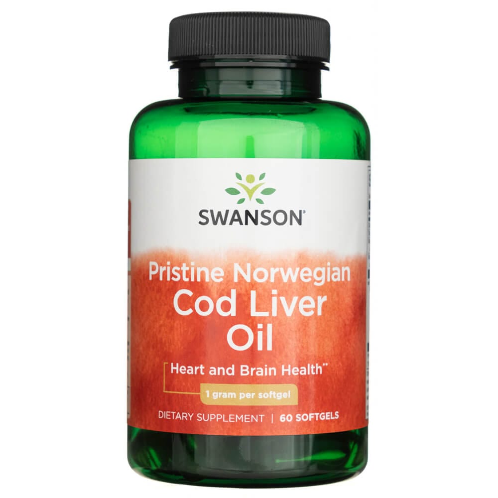 Swanson Pristine Norwegian Cod Liver Oil - 60 Softgels