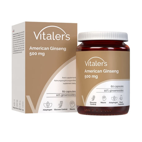 Vitaler's American Ginseng 500 mg - 60 Capsules