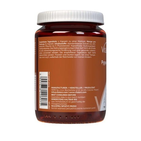 Vitaler's Pygeum (African Plum) 500 mg - 60 Capsules