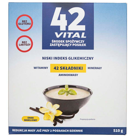 42 Vital Low Calorie Plant-Based Diet Vanilla Flavor - 510 g