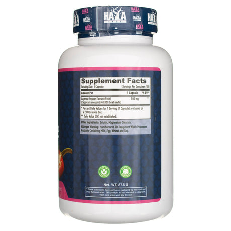 Haya Labs Cayenne Pepper Extract  - 100 Capsules