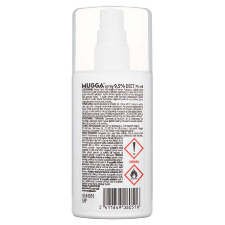 Mugga Spray 9,5% DEET, insect repellent - 75 ml