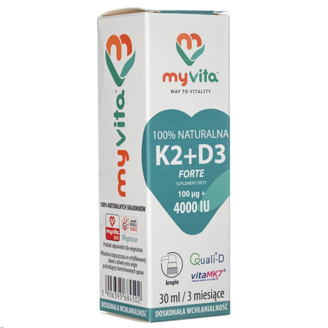 MyVita Natural Vitamin K2 + D3 - 30 ml