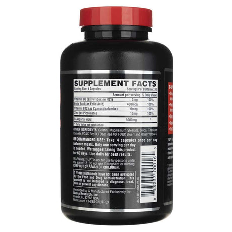 Nutrex Research T-UP, Natural Testosterone Booster - 120 Capsules