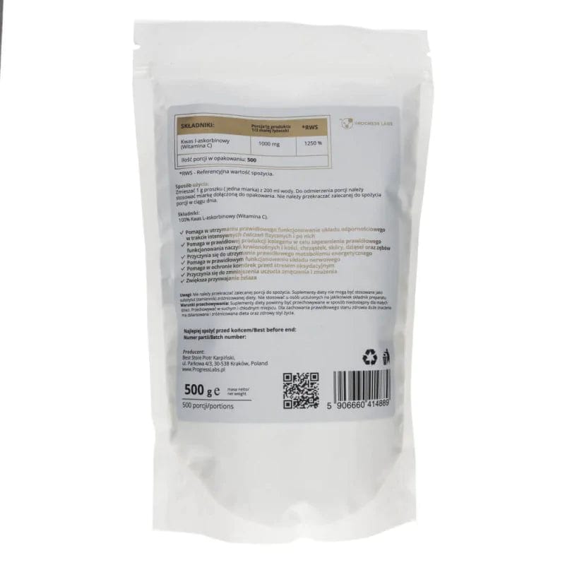 Progress Labs Vitamin C L-Ascorbic Acid - 500 g