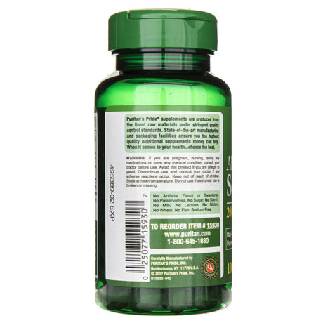 Puritan's Pride Absorbable Selenium 200 mcg - 100 Softgels