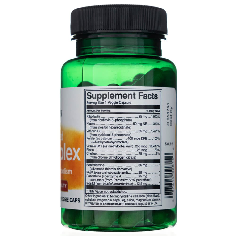 Swanson Activated B-Complex - 60 Veg Capsules